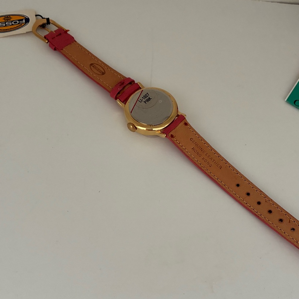NWT Barbie Pretty And Pink Fossil Watch Boxed Set. 1994 Ltd Ed.. Pink Leather - Picture 11 of 16